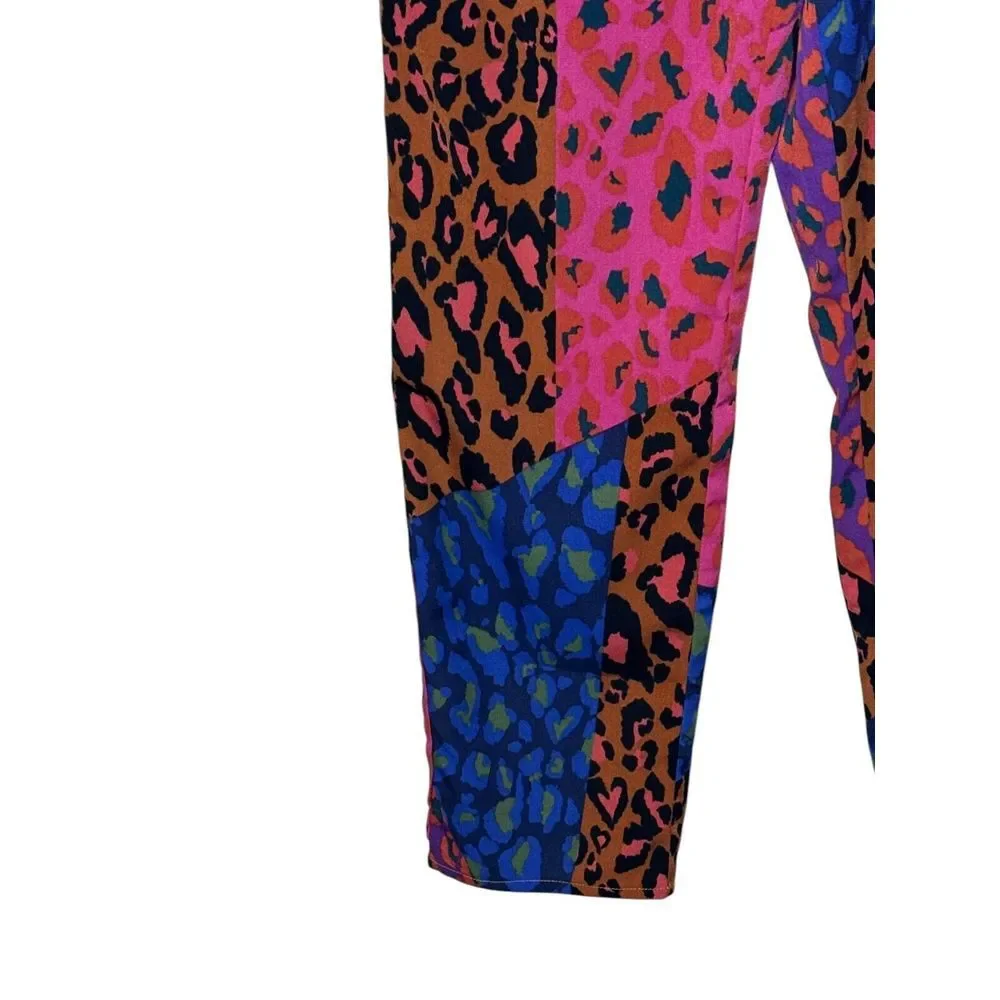 Joh Women's Pants Wess Animal‎ Print Charmeuse Relaxed Fit Colorful Sz. XS NWT